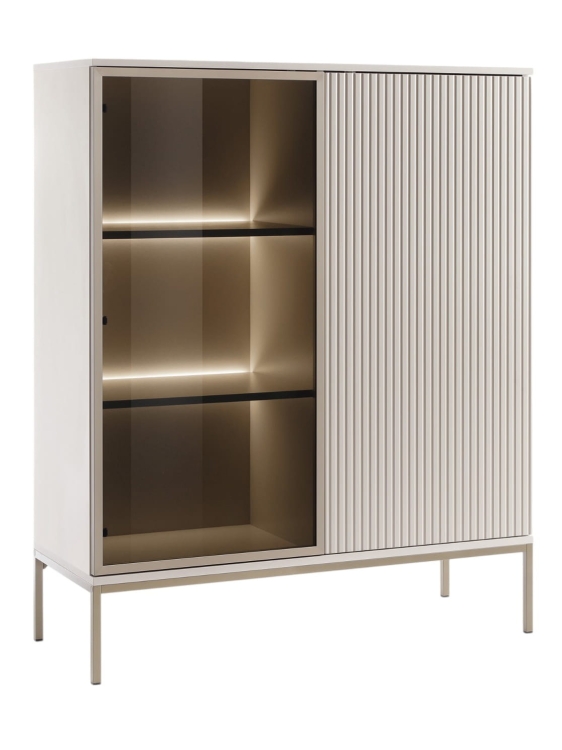 vWitryna z ryflowanym frontem LINO KASZMIR