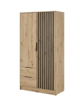 Modna szafa dąb artisan 105cm z lamelami LIMA