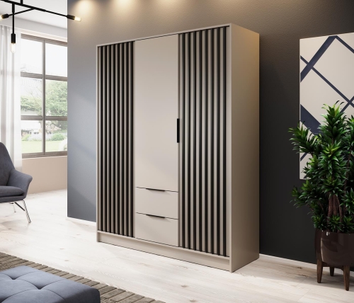 Kaszmirowa szafa z lamelami pojemna LIMA