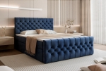 Granatowe łóżko do sypialni kontynentalne MIAMI