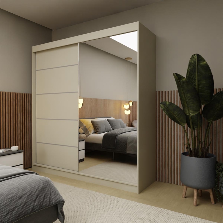 Kaszmirowa szafa przesuwna do przedpokoju 200 (