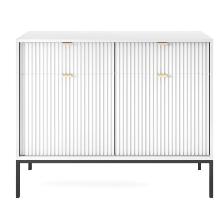 Biała komoda z szufladami do przedpokoju FLOR