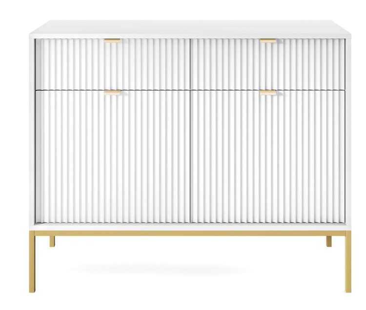 Biała komoda z szufladami do przedpokoju FLOR