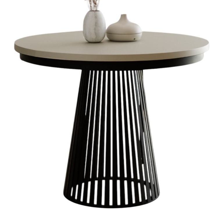 Elegancki stół z lamelami okrągły DAST KASZMIR