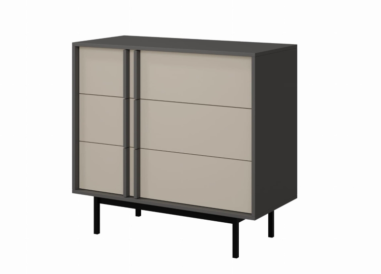 Beżowa komoda nowoczesna na wysokich nogach MALTS