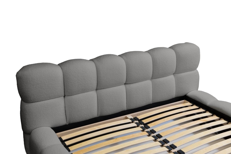 Zaokrąglone łóżko chmurka grafitowe BUBBLE II