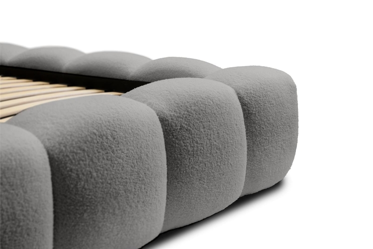 Zaokrąglone łóżko chmurka grafitowe BUBBLE II