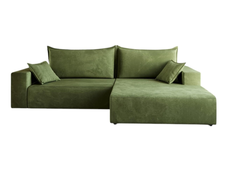 Stylowy oliwkowy narożnik z funkcją spania NATS