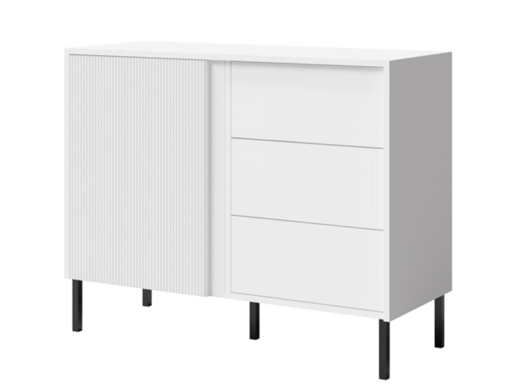 Komoda z szufladami do przedpokoju pojemna MOES BIAŁA