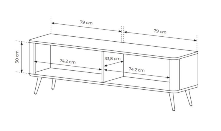 Szafka pod telewizor 200 cm BELLO BEŻOWA+ZŁOTY