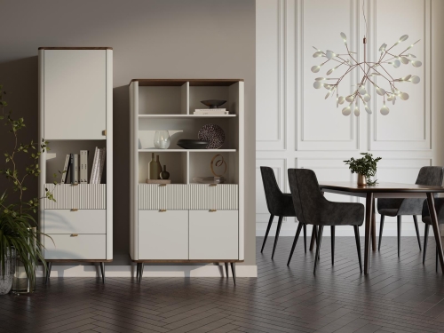 Regaly do jadalni na wysokich nogach