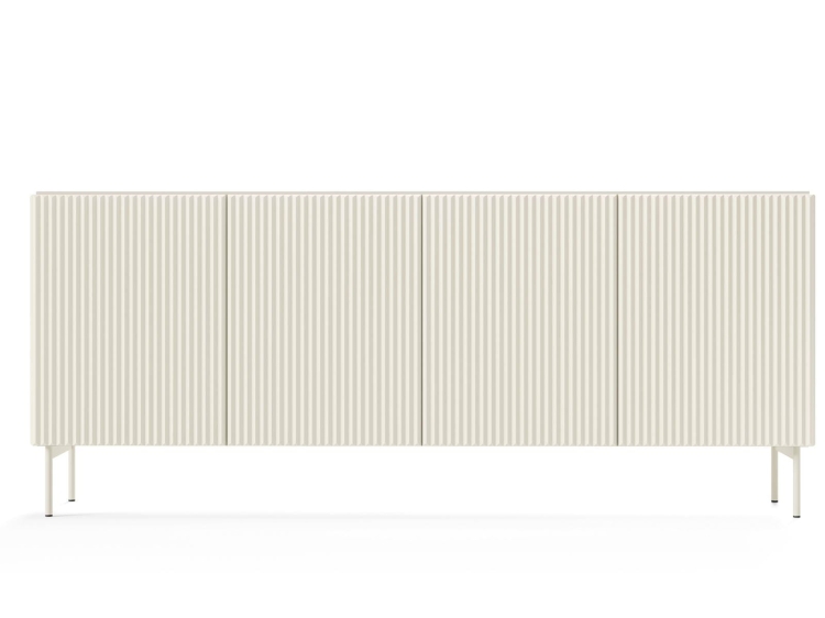 Modna kaszmirowa komoda do salonu czterodrzwiowa FERO