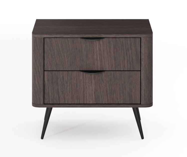 cSzafka nocna modna z szufladami do sypialni w stylu japandi MONACO  przod