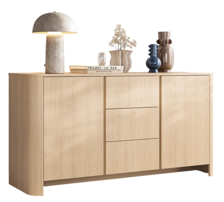 Komoda w stylu japandi z szufladami do salonu SLOWS