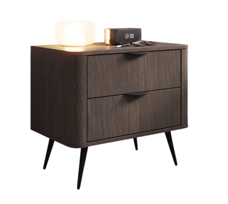 Szafka nocna modna z szufladami do sypialni w stylu japandi MONACO