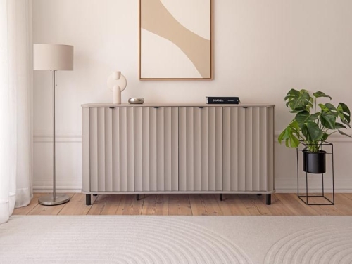 Komoda czterodrzwiowa ryflowana do salonu MODENO