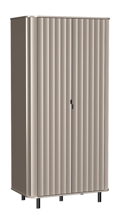 Nowoczesna szafa z lamelami beżowa MODENO