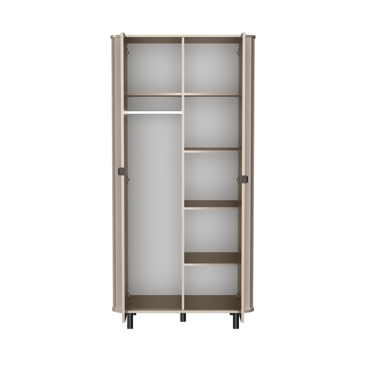 Nowoczesna szafa z lamelami beżowa MODENO