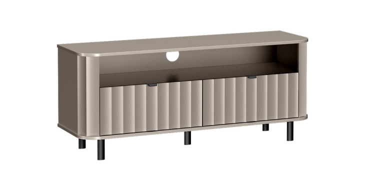 Nowoczesna szafka RTV z lamelami beżowa MODENO