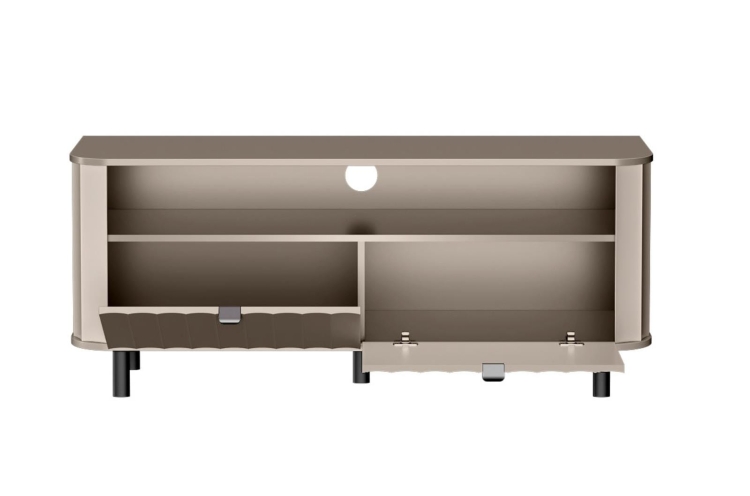 Nowoczesna szafka RTV z lamelami beżowa MODENO