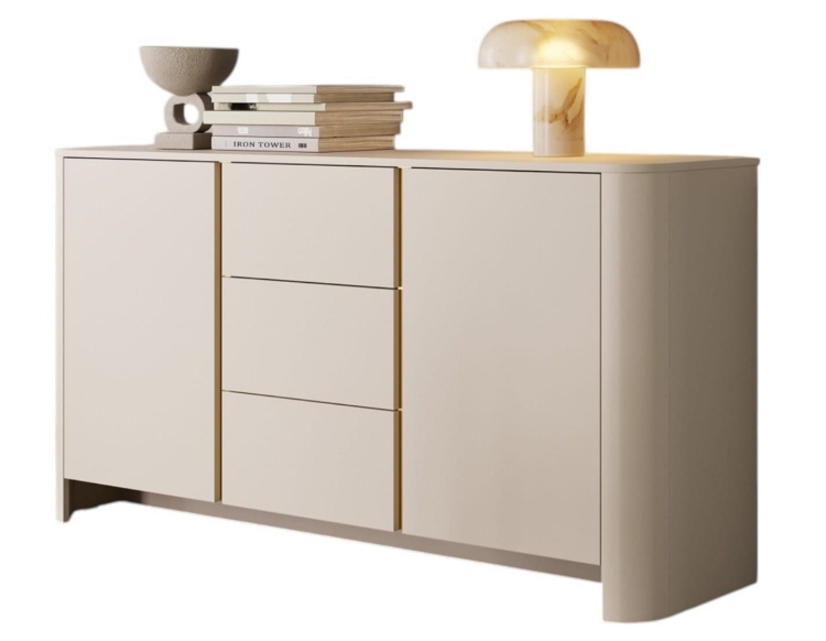 Kaszmirowa komoda z szufladami obłe kształty SLOWS