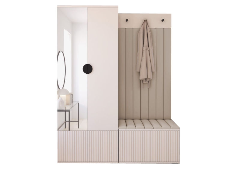 Elegancka garderoba z lustrem kaszmirowa PUENTE