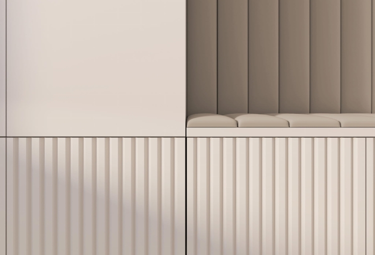 Elegancka garderoba z lustrem kaszmirowa PUENTE