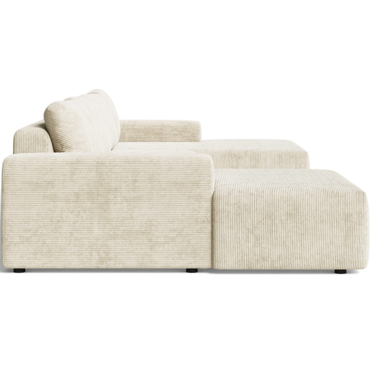 Elegancki beżowy narożnik w kształcie U AGATO