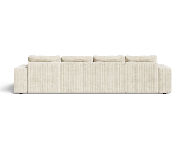 Elegancki beżowy narożnik w kształcie U AGATO