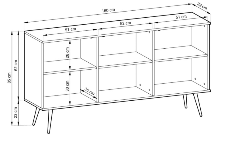 Beżowa ryflowana komoda glamour do salonu POLO