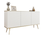  Biała komoda w stylu glamour ze złotymi nóżkami POLO 