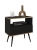 Czarny stolik nocny glamour ryflowany POLO
