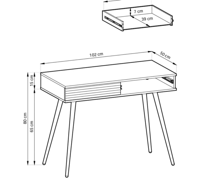 Beżowa konsola na korytarz glamour z lamelami POLO