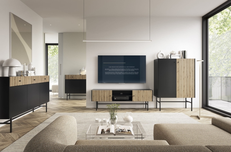 Wąska komoda z 2 szufladami do przedpokoju AVORS