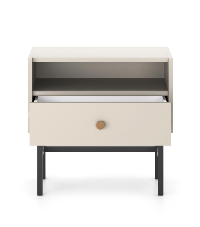 Beżowy stylowy stolik nocny AVORS