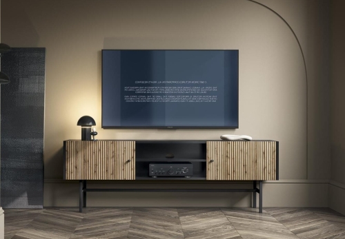 Modna szafka RTV z lamelami artisan AVORS