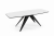 Stół do jadalni z funkcją rozkładania biały+czarna podstawa CARRINGTON