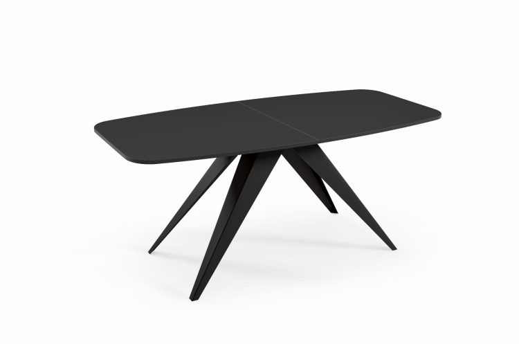 Designerski stół rozkładany czarny do jadalni CARRINGTON