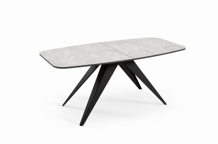 Duży stół jadalniany z funkcją rozkładania beton CARRINGTON