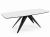 Biały stół z czarną podstawą rozkładany 180-220 cm CARRINGTON