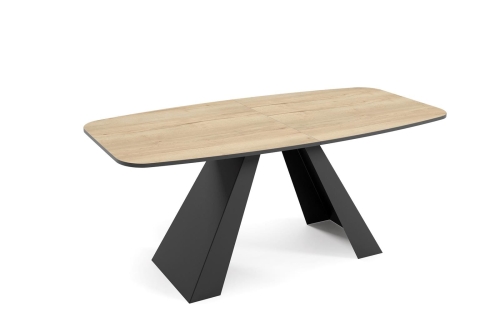 Designerski stół rozkładany z blatem dąb halifax do jadalni MERLO