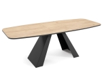 Stół jadalniany z funkcją rozkładania dąb craft czarna podstawa MERLO