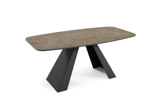 Nowoczesny stół z funkcją rozkładania brązowy beton 160-200 MERLO