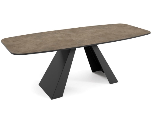 Nowoczesny stół z funkcją rozkładania brązowy beton 160-200 MERLO
