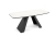 Stół glamour biały marmur z czarną podstawą z funkcją rozkładania MERLO