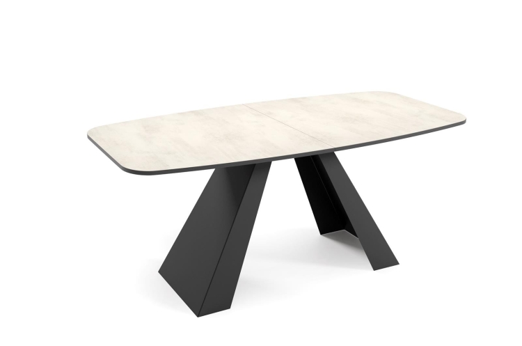 Stylowy stół biały beton z funkcją rozkładania 160-200 MERLO