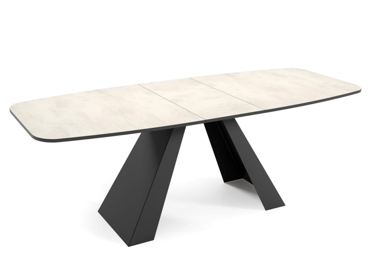 Stylowy stół biały beton z funkcją rozkładania 160-200 MERLO