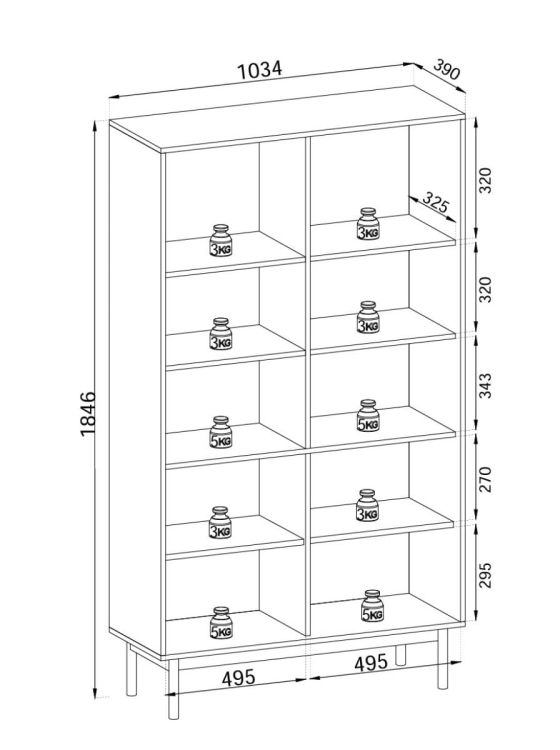 Kaszmirowa witryna z ryflowanym szkłem skandynawski design STELLA