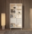 Wysoka witryna w stylu glamour ryflowana MOSSA Kaszmir