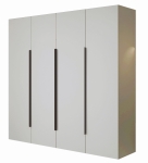 Designerska szafa uchylna kaszmirowa z metalowymi uchwytami STELLO